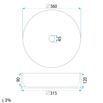 Rea Umývadlo na dosku Rea Stefania Fiori REA-U9853