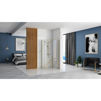 Rea Sprchovací kút REA DIAMOND 100x100 BRUSH GOLD REA-K5684