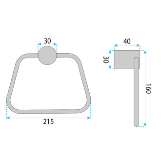 Rea Kúpeľňový vešiak Tomi 5810 Brush Gold REA-88079