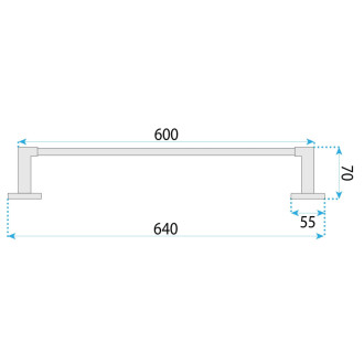 Rea Kúpeľňový vešiak 5901 Nico Brush Copper REA-88014