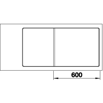 Blanco AXIA III 6S-F drez do roviny čierna granit 525 852