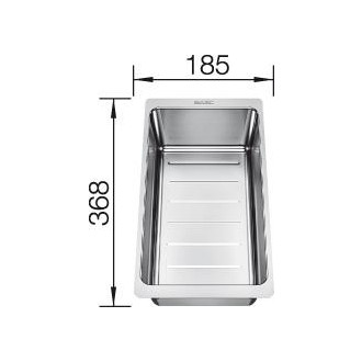 Blanco AXIA III 6S-F drez do roviny čierna granit 525 852