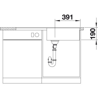 Blanco METRA XL 6 SF drez do roviny čierna granit 525 933
