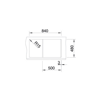 Blanco METRA 5 S drez vstavaný čierna granit 525 918