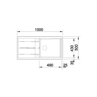 Blanco METRA XL 6 S drez vstavaný čierna granit 525 931