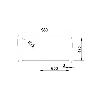 Blanco METRA XL 6 S drez vstavaný čierna granit 525 931