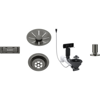 Blanco Odtoková sada 1x3,5'' InFino s tiahlom odtoková sada Satin Dark Steel 207429