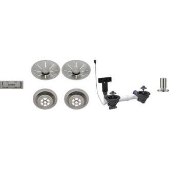 Blanco Odtoková sada 2x3,5'' InFino s tiahlom odtoková sada Satin Platinum 207445