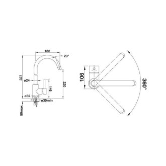 Set drezu a batérie Blanco Metra 45 S 78x50 cm antracit SETB1