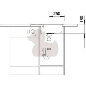 Set drezu a batérie Blanco 60,5x50 cm SETB4