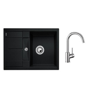 Set drezu a batérie Blanco 09 METRA 45 S 78x50 cm antracit + MIDA SETB2