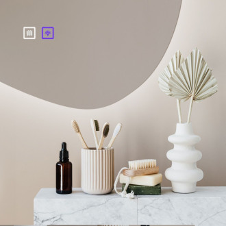 REA Zrkadlo LED 80x60cm Cloud C HOM-05504