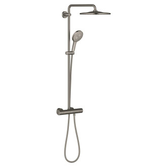 Sprchový systém Grohe Rainshower s termostatickou batériou kartáčovaný Hard Graphite 26836AL0