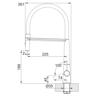 Franke FG 0598.901 ICON Kuchynská batéria, čierna mat 115.0690.598