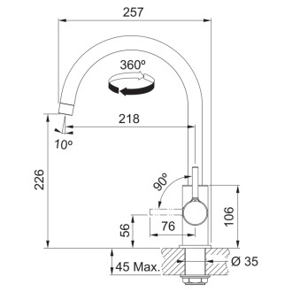 Franke FS 3228.031 LINA NEW Kuchynská batéria, chróm 115.0693.228