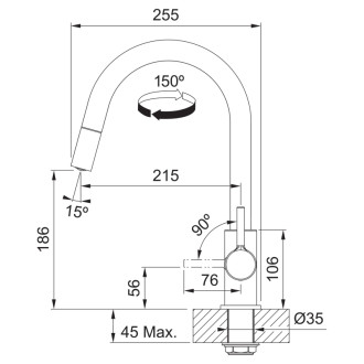 Franke FS 3229.031 LINA NEW Kuchynská batéria, chróm 115.0693.229