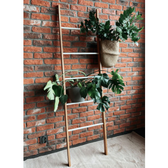 REA Vysoká bambusová polica s rebríkom 186 cm HOM-03693 HOM-03693