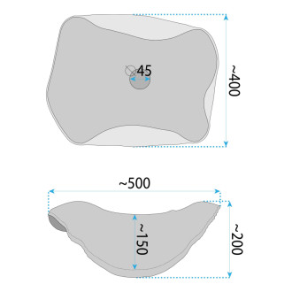 Keramické umývadlo na dosku REA HM-66TB Handmade ART