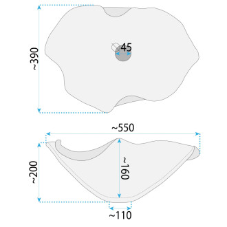 Keramické umývadlo na dosku REA HM-02 Handmade ART