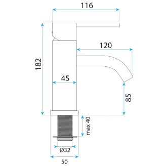 Rea Umývadlová batéria REA Foster Nickel Brush Low REA-B6323