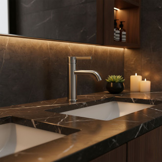 Rea Umývadlová batéria REA Foster Nickel Brush Low REA-B6323