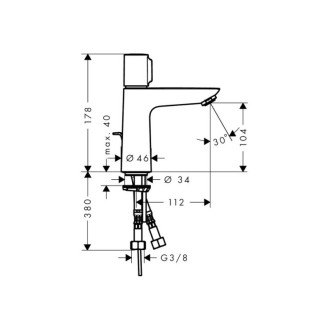 Umývadlová batéria Hansgrohe Talis Select E s výpustou chróm 71750000