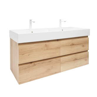 Kúpeľňová skrinka s umývadlom SAT B-Way 119x50x45 cm dub mat BWAY2120OAKU2BB