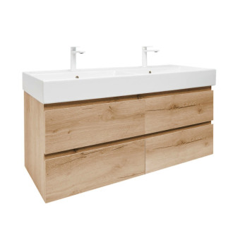 Kúpeľňová skrinka s umývadlom SAT B-Way 119x50x45 cm dub mat BWAY2120OAKU2BB