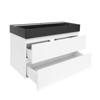 Kúpeľňová skrinka s umývadlom SAT B-Way 1 99x50x45 cm biela lesk BWAY2100WU2BB