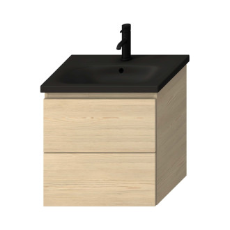 Umývadlo Jika MIo-N 60x45 cm čierna mat otvor pre batériu uprostred H8127137161041