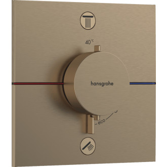 Vaňová batéria Hansgrohe ShowerSelect Comfort E bez podomietkového telesa kartáčovaný bronz 15578140