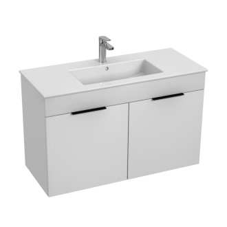 JIKA Cube skrinka 2dvere+umýv.100 biela úchytky antracit H4536511763001