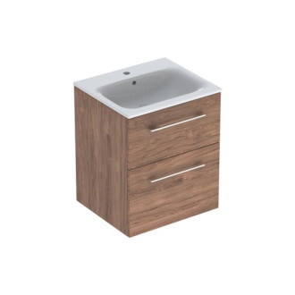 Kúpeľňová skrinka s umývadlom Geberit Selnova 55x50,2x65,2 cm orech hickory 501.234.00.1