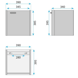 Rea Sada kúpeľňového nábytku s umývadlom Molly 40cm Grey REA-M0008