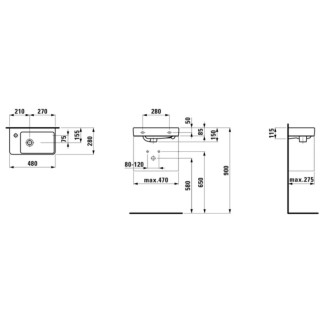 Umývadlo Laufen Pro 48x28 cm H8159554001041