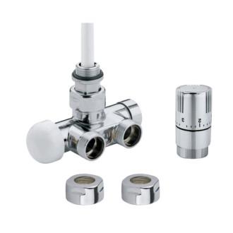 ISAN sada č.147L chróm, ľavý termost. ventil rohový na jednobodové pripojenie O39CWCL147