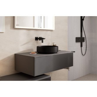Umývadlo Hansgrohe Xuniva Evo S 40x40 cm čierna mat bez otvoru pre batériu, bez prepadu 60323670