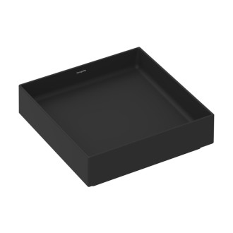 Umývadlo Hansgrohe Xuniva Evo E 40x40 cm čierna matná mat bez otvoru pre batériu, bez prepadu 60324670