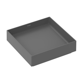 Umývadlo Hansgrohe Xuniva Evo E 40x40 cm bridlicová matná šedá mat bez otvoru pre batériu, bez prepadu 60324760