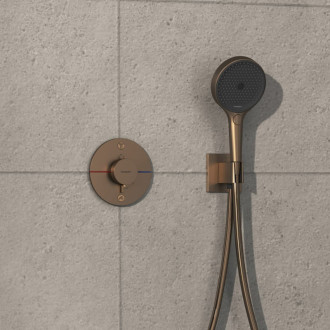 Vaňová batéria Hansgrohe ShowerSelect Comfort S bez podomietkového telesa kartáčovaný bronz 15554140