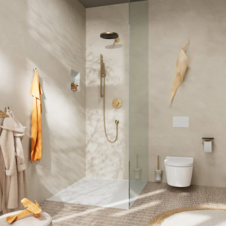 Vaňová batéria Hansgrohe ShowerSelect Comfort S bez podomietkového telesa kartáčovaný bronz 15554140