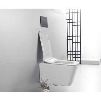 CERANO - WC závesné Forte, Rimless + Slim/UF sedátko - biela lesklá - 51x36 cm