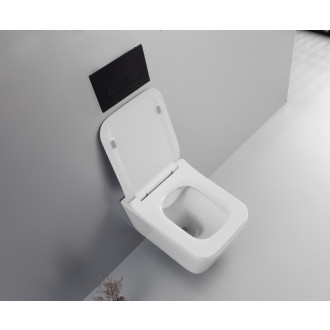 CERANO - WC závesné Forte, Rimless + Slim/UF sedátko - biela lesklá - 51x36 cm