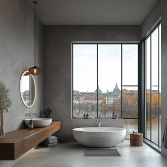 Nimco ZPB 31000RVX-05 BIELÉ LED zrkadlo pr. 600 s dvoma dotykovými senzormi