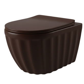 Sada: Závesná WC misa + Umývadlo na dosku Rea Duo Espresso Matt