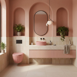 Umývadlo na dosku DUO Sweet Pink Matt