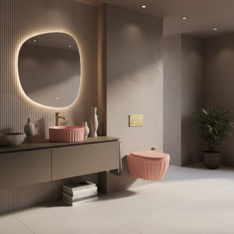 Umývadlo na dosku DUO Sweet Pink Matt