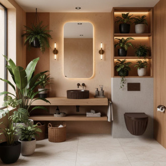 Umývadlo na dosku DUO Espresso Matt