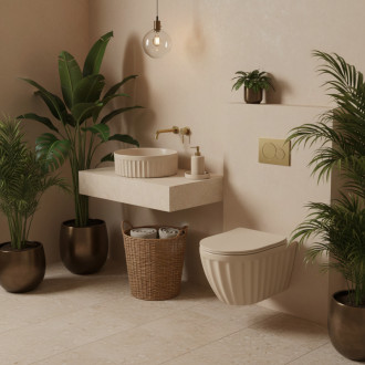 Umývadlo na dosku DUO Caffe Latte Matt