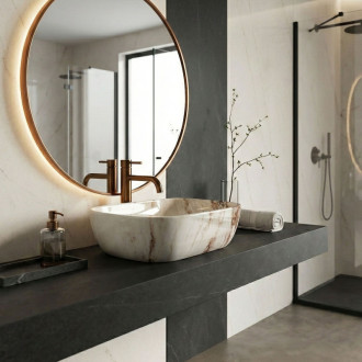 Umývadlo na dosku Rea Belinda Marrone Shiny